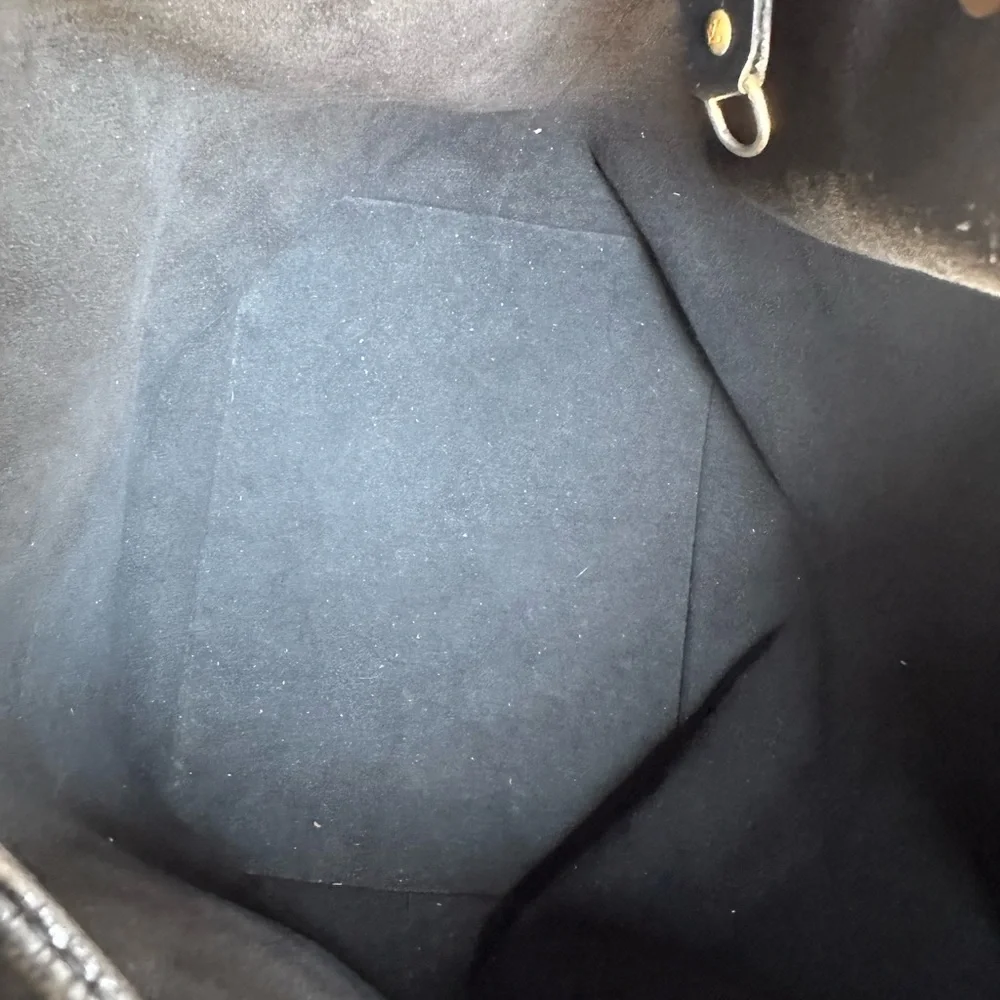 LOUIS VUITTON BLACK PETIT NOÉ LEATHER HANDBAG 💎 AUTHENTIC 💎 - Picture 12 of 13